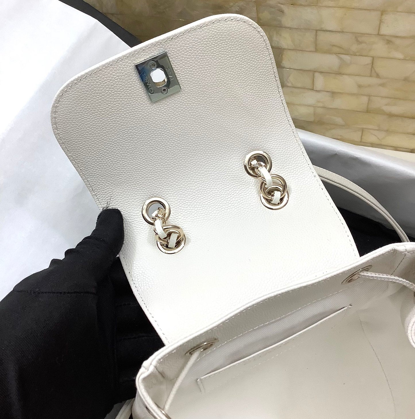 CHLSmall AfTop QualityTop Qualitynity Backpack White For Women, Women’s Bags 9.8in/25cm