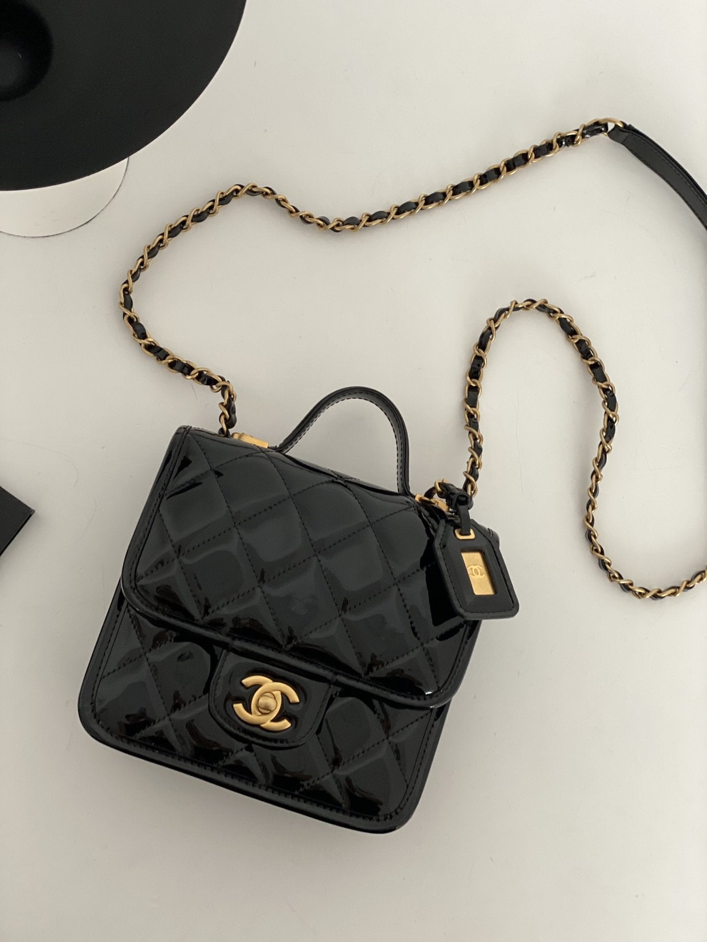 CHLSmall Top Qualityap Bag With Top Handle Black For Women Bags 8.1in/20.5cm AS3652 B09576 94305