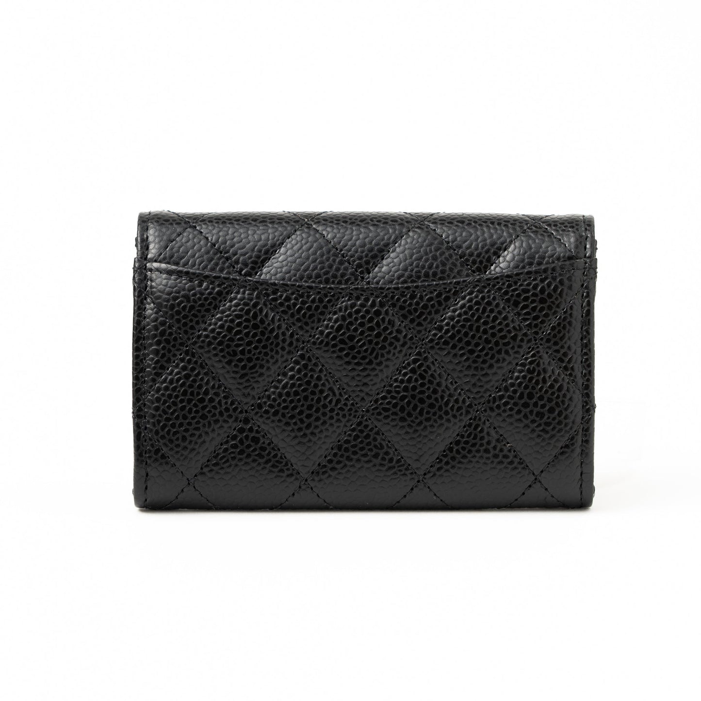 Chanel Classic Flap  Holder Caviar Black SHW (Hologram)