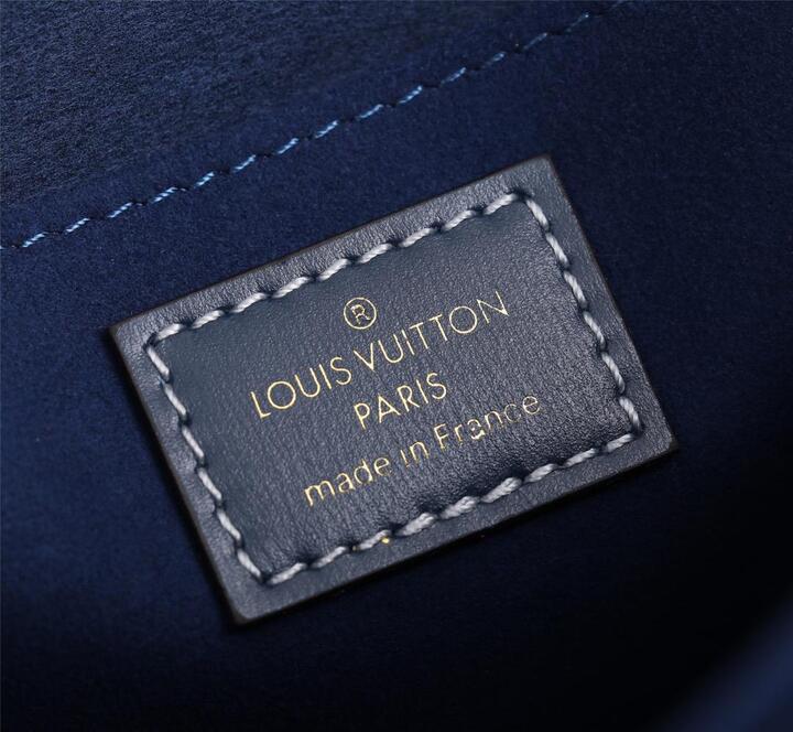 Top Quality Dauphine MM Denim Jacquard Monogram Pattern Navy Blue For Women,  Shoulder And Crossbody Bags 9.8in/25cm Top Quality M59631