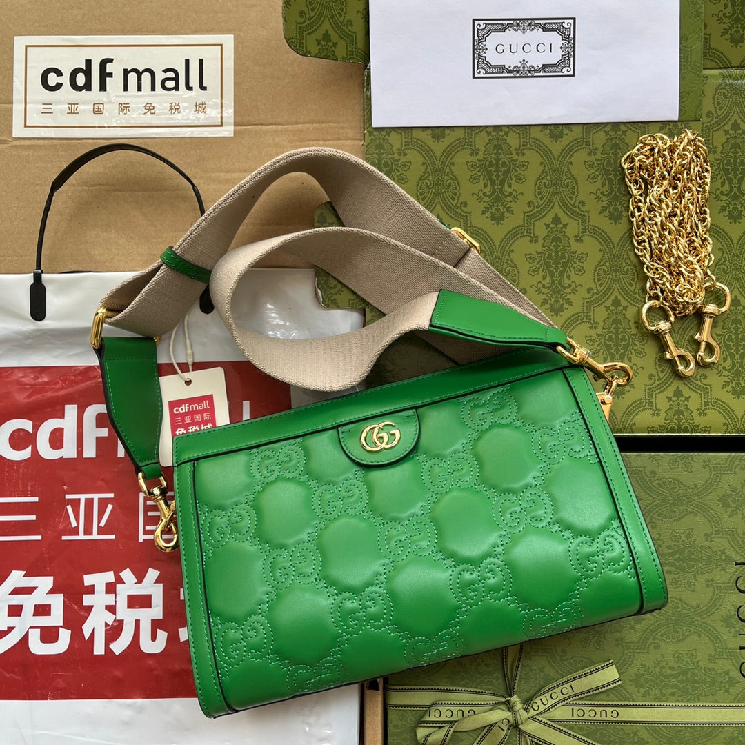 gg Matelassé Small Bag Green For Women, Women’s Bags 10in/26cm gg‎