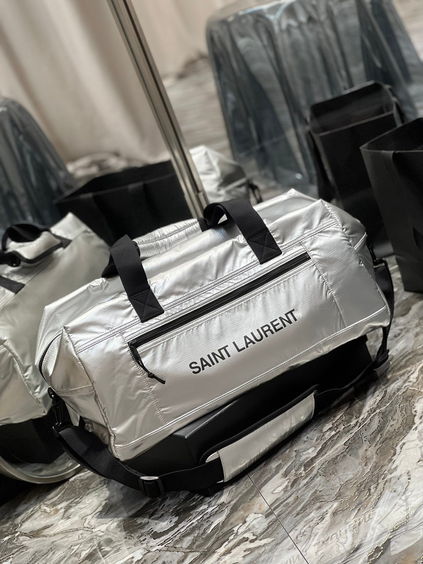 YSSL Nuxx Duffle Sliver For Women, Women’s Bags 19in/50cm YSL