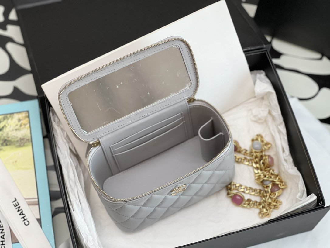 CHLVanity With Chain Gray For Women Bags 6.2in/16cm