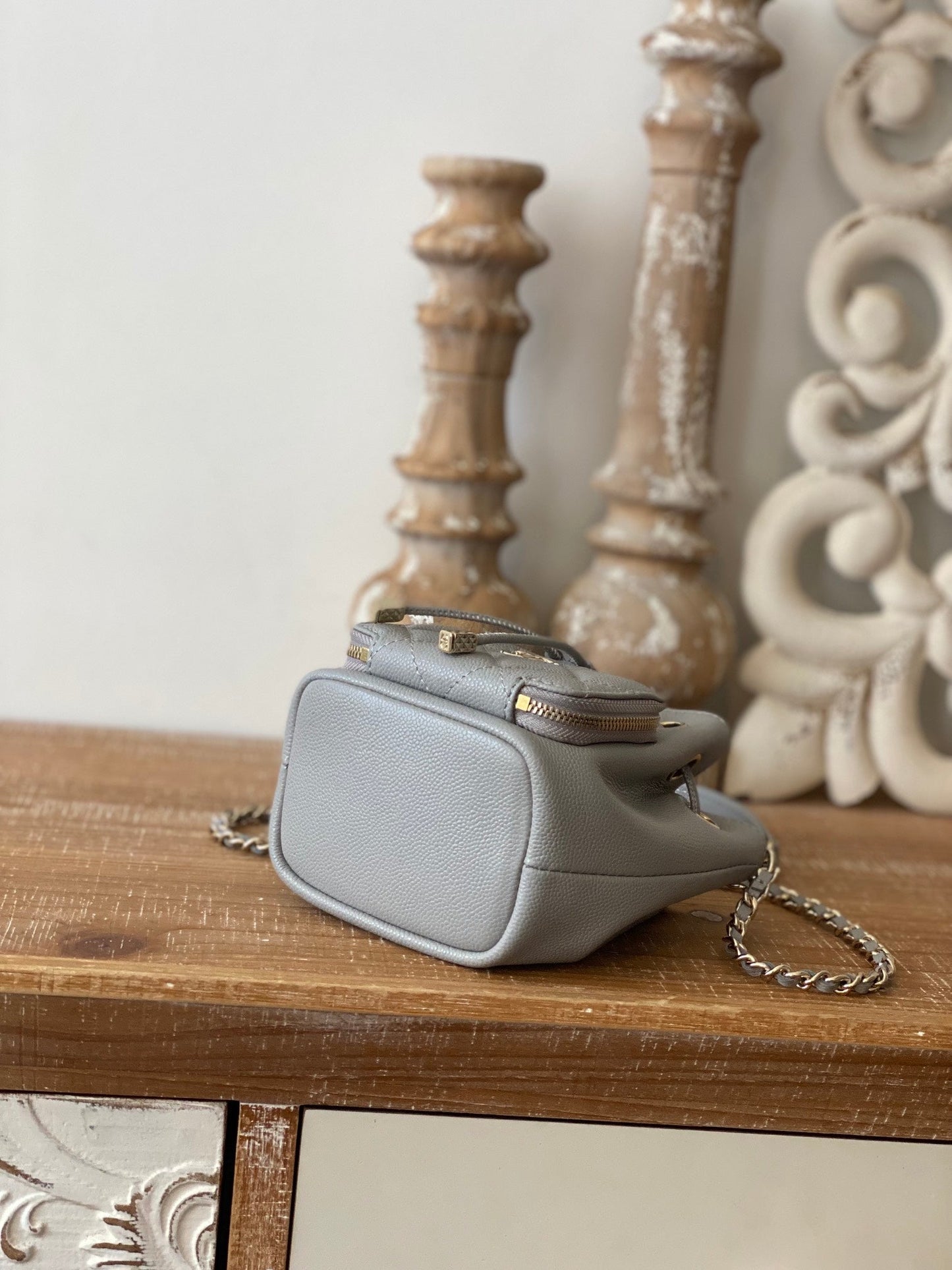 CHLMini Bucket Bag With Strap Gray For Women, Women’s Bags 4.9in/12.5cm