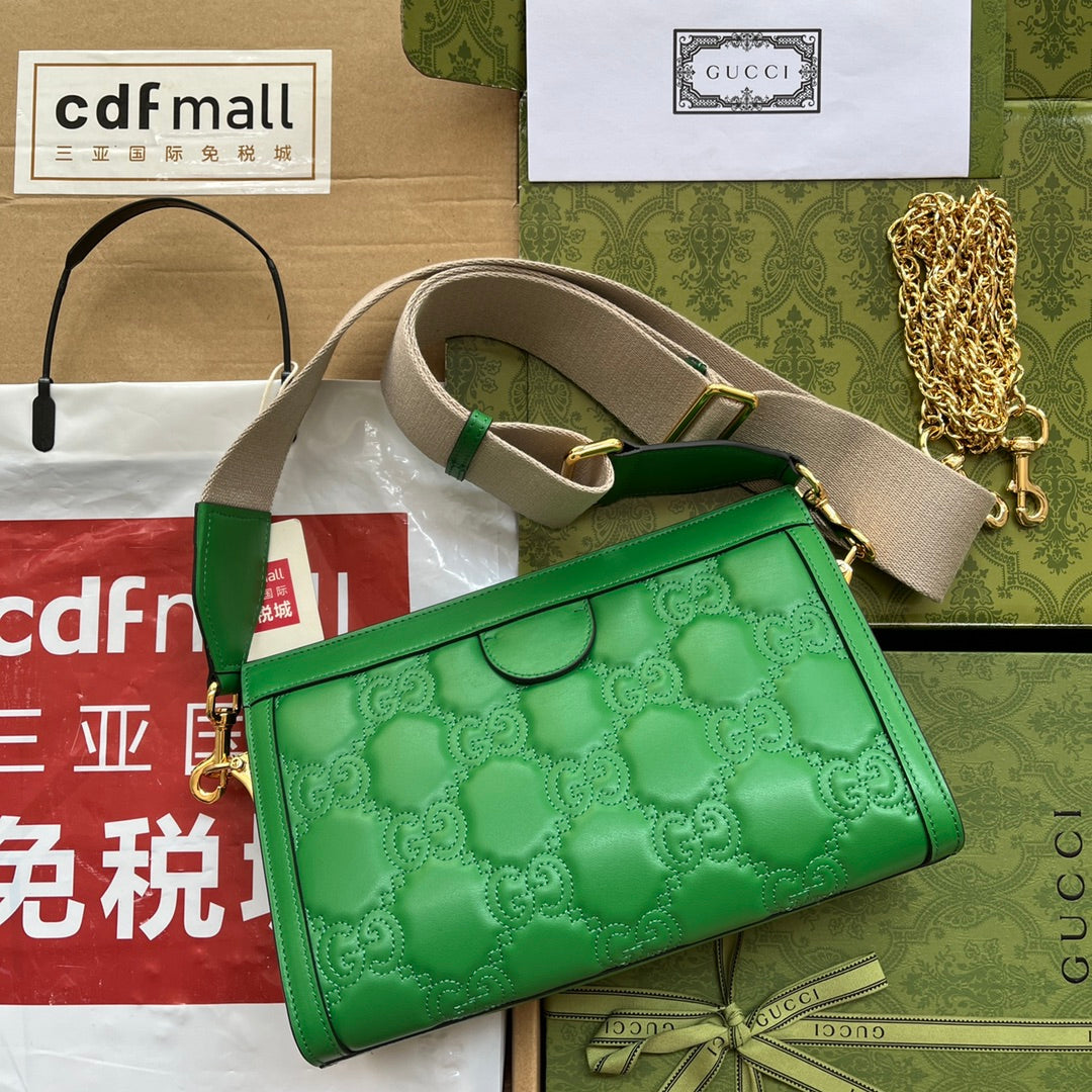 gg Matelassé Small Bag Green For Women, Women’s Bags 10in/26cm gg‎