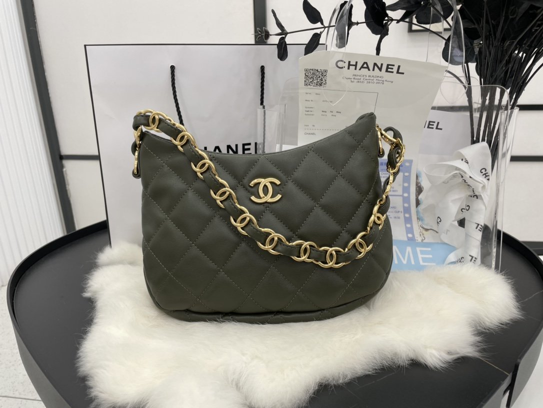 CHLHobo Handbag Emerald Green For Women, Women’s Bags 9in/24cm