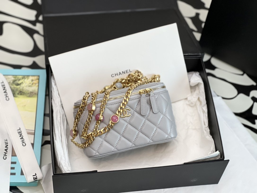 CHLVanity With Chain Gray For Women Bags 6.2in/16cm