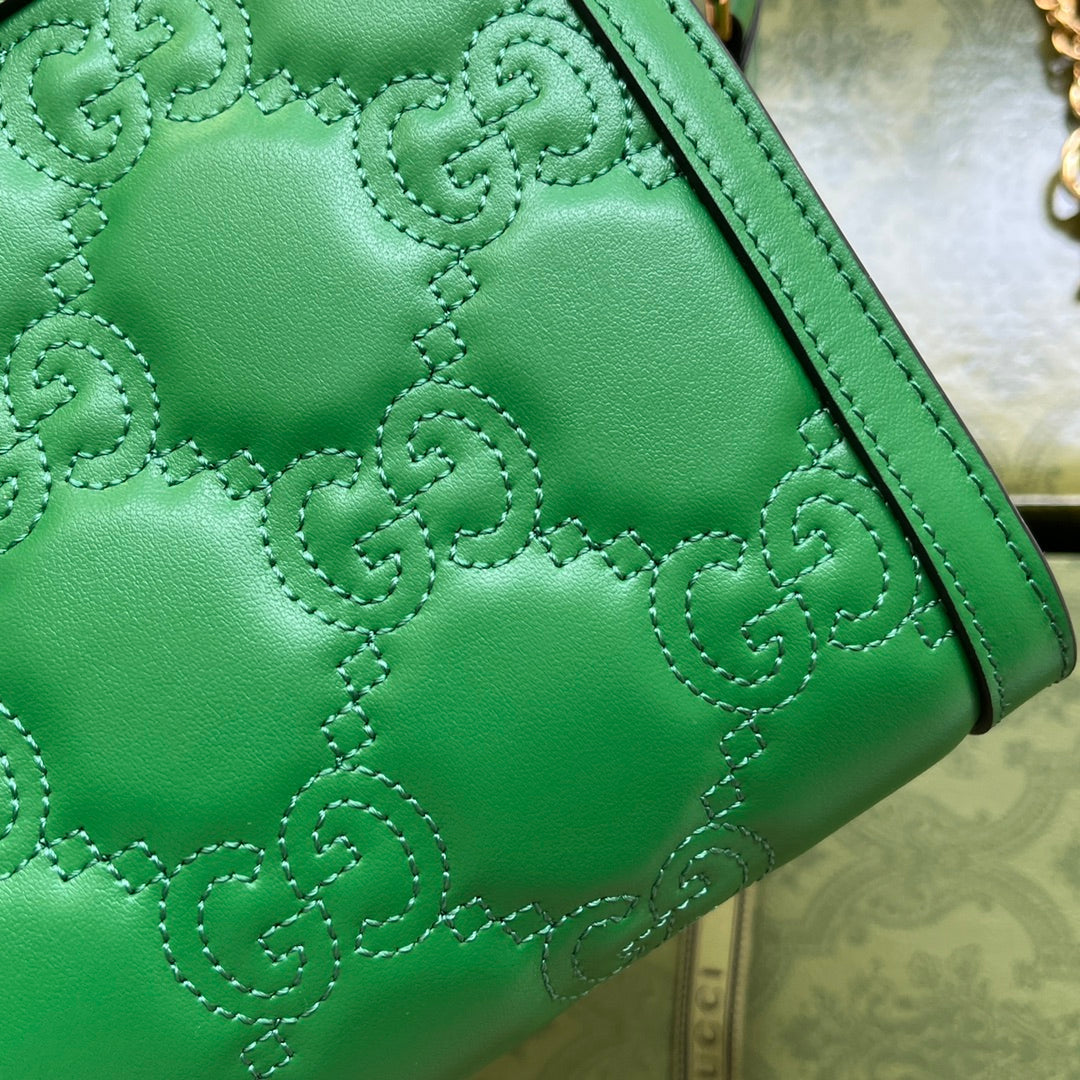 gg Matelassé Small Bag Green For Women, Women’s Bags 10in/26cm gg‎