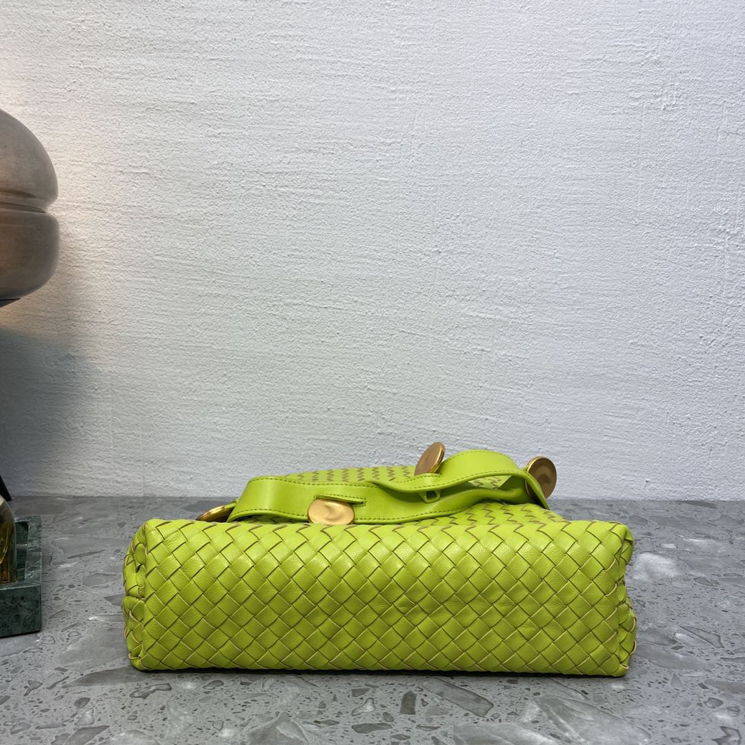 Top Quality Intrecciato Shoulder Bag Neon Green, For Women, Women’s Bags 10.2in/26cm