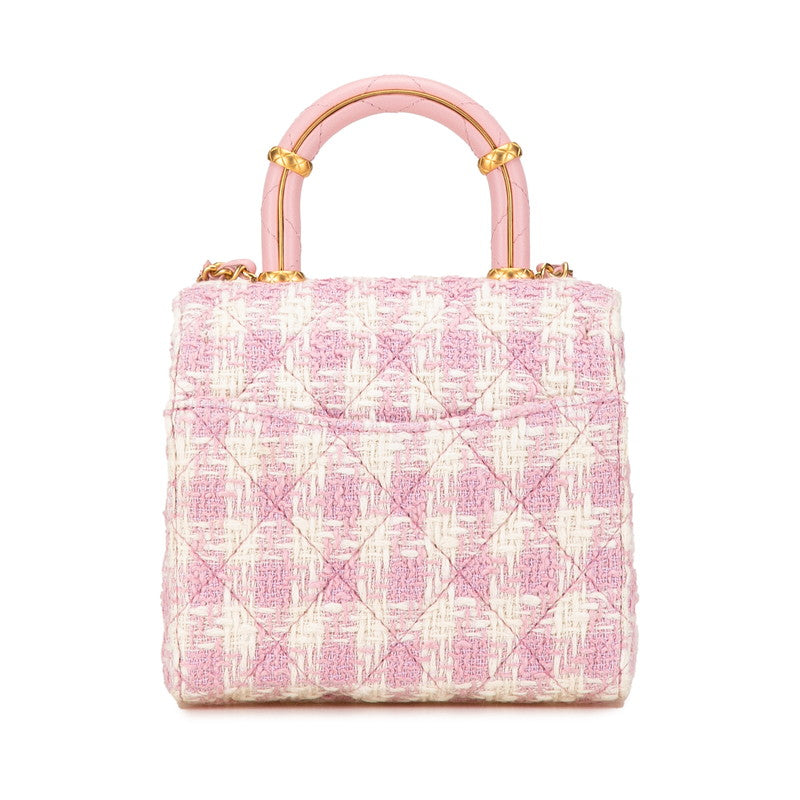 Chanel Top Handle Mini Flap Tweed 2way bag