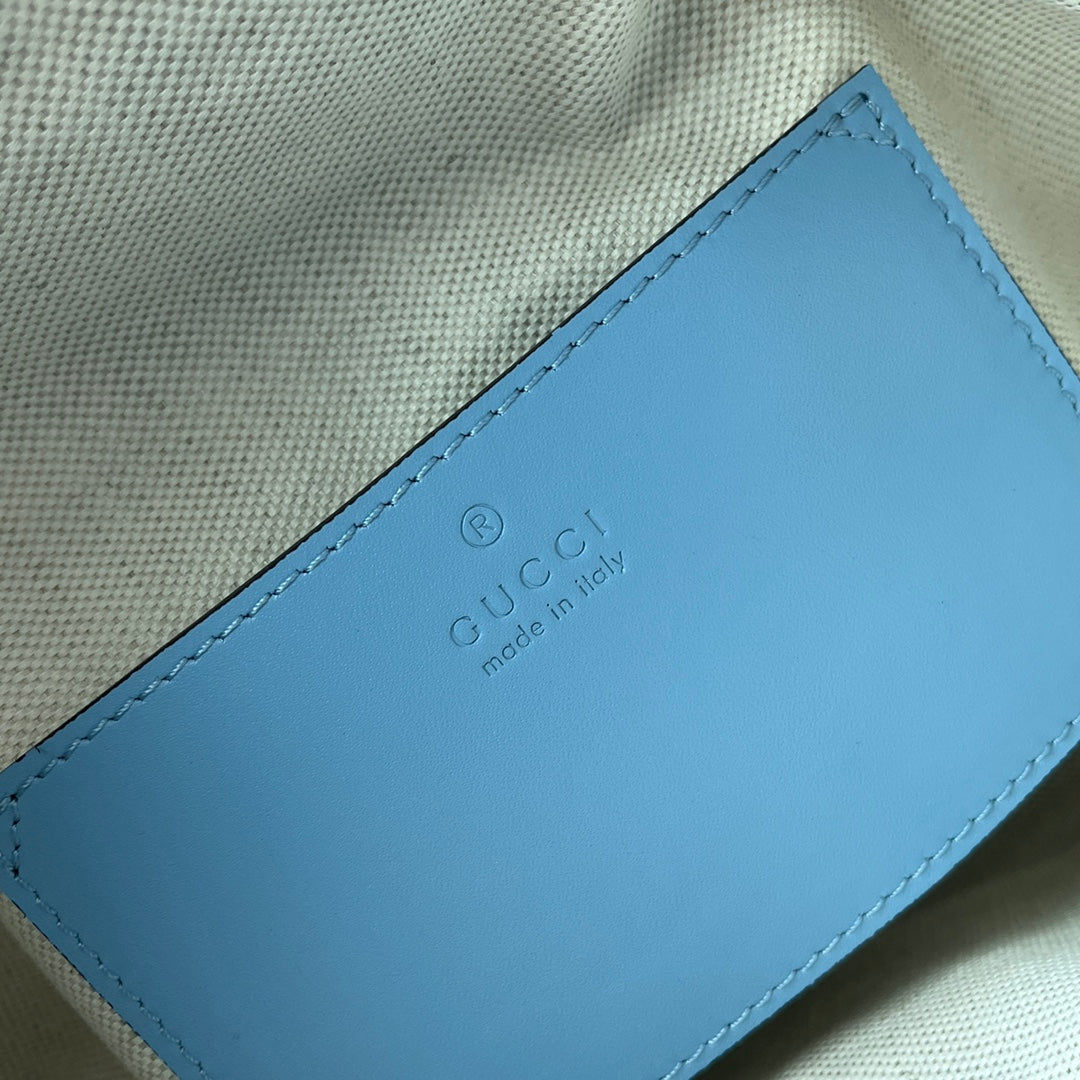 gg Bamboo Small Backpack Blue For Women, Women’s Bags 8in/22cm gg ‎‎702101 UZY0T 4338