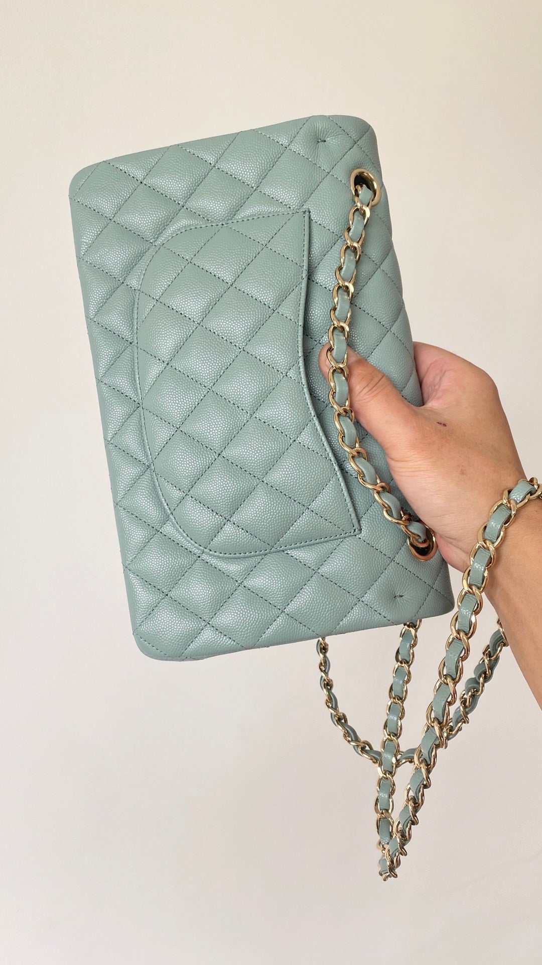 CHLSmall Classic Handbag Light Green For Women Bags 9.1in/23cm