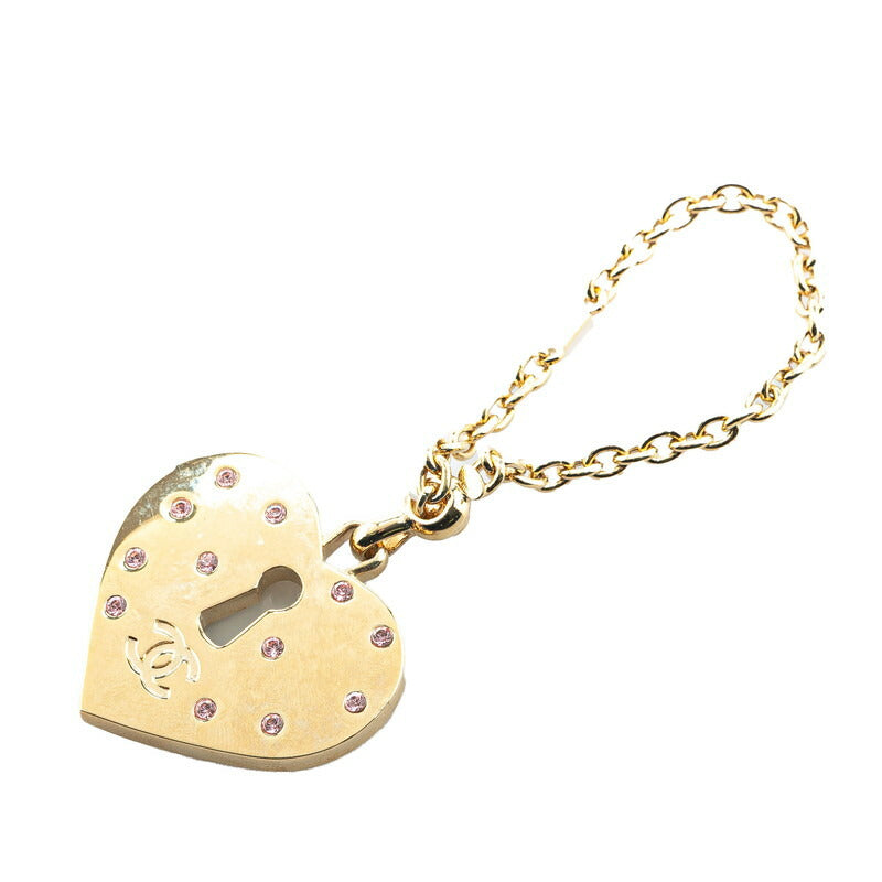 Chanel Heart Coco Mark Rhinestone Key Holder