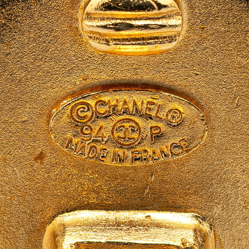 Chanel Gold-Plated Coco Mark   Earrings 94P
