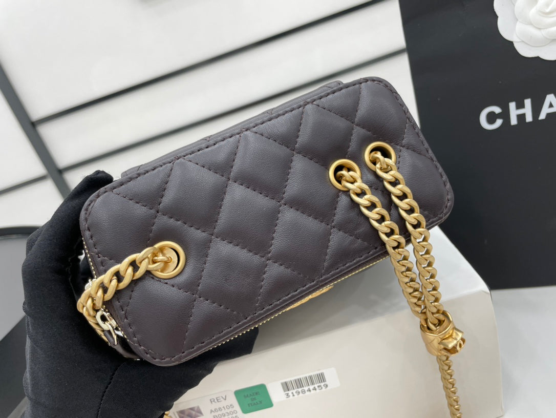 CHLSmall Vanity Case Purple For Women Bags 5.9in/15cm