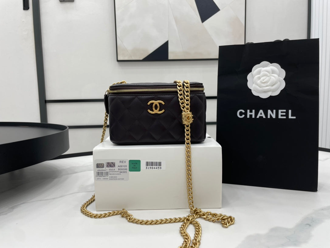 CHLSmall Vanity Case Purple For Women Bags 5.9in/15cm