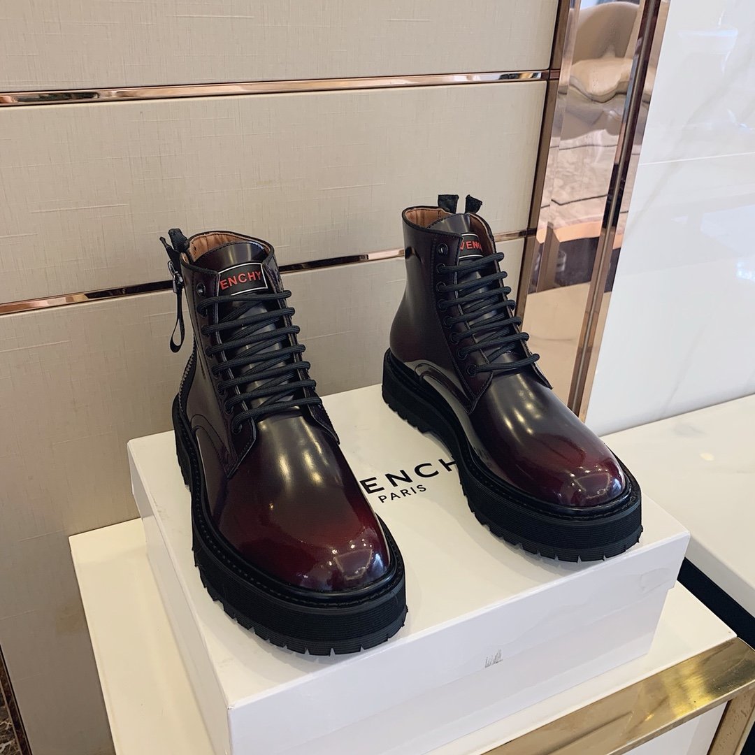 Givenchy Chunky LaTop Quality Up Ankle Boots Brown For Men GVC