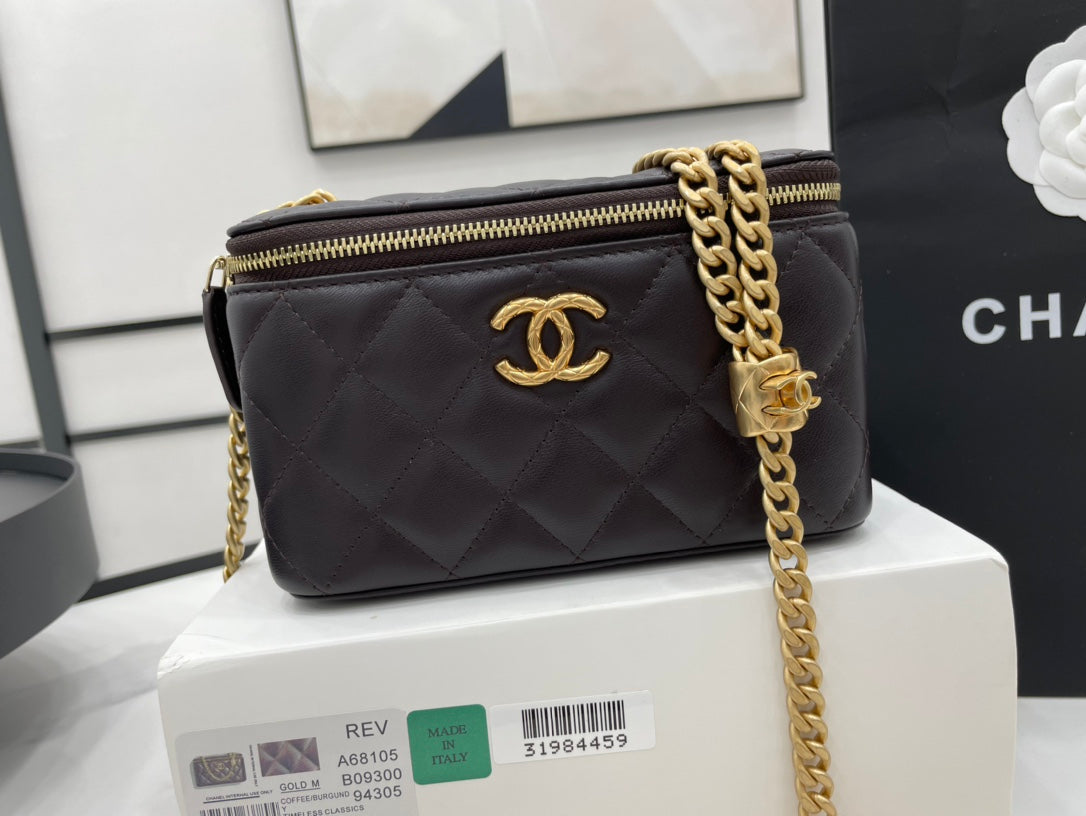 CHLSmall Vanity Case Purple For Women Bags 5.9in/15cm