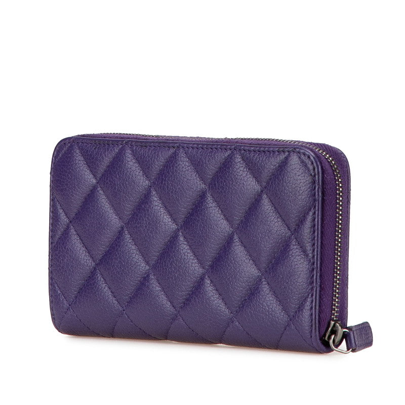 Chanel Coco Mark Matelasse Lambskin Long Wallet
