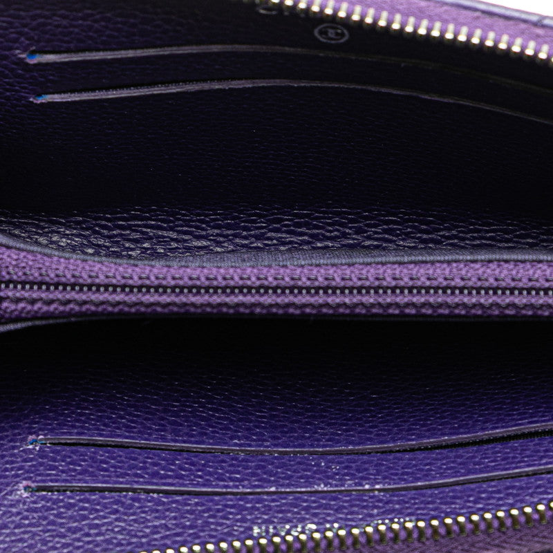 Chanel Coco Mark Matelasse Lambskin Long Wallet