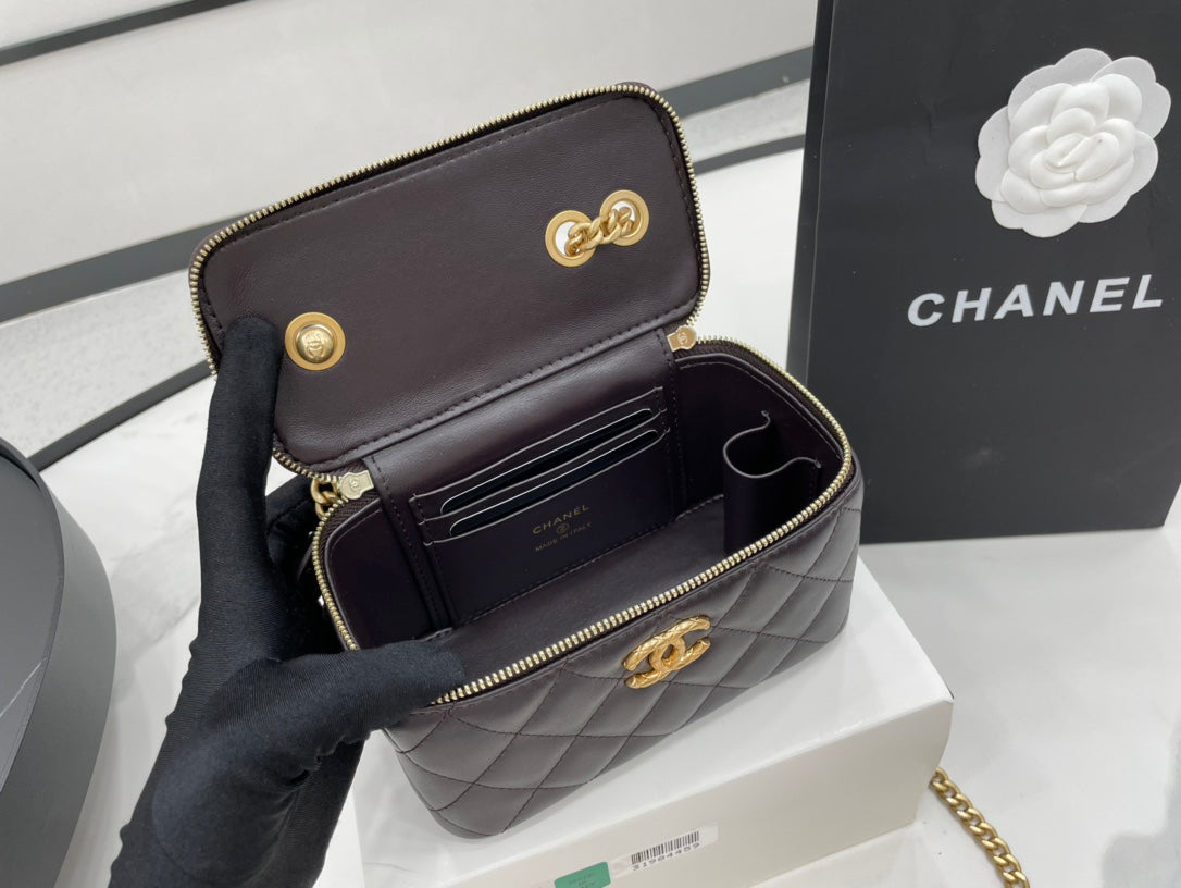 CHLSmall Vanity Case Purple For Women Bags 5.9in/15cm