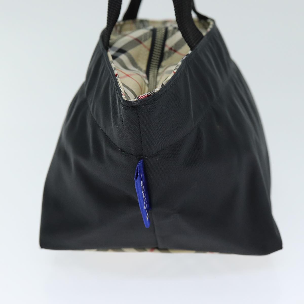 BURBERRYSs Blue Label Hand Bag Nylon Black Auth yb556
