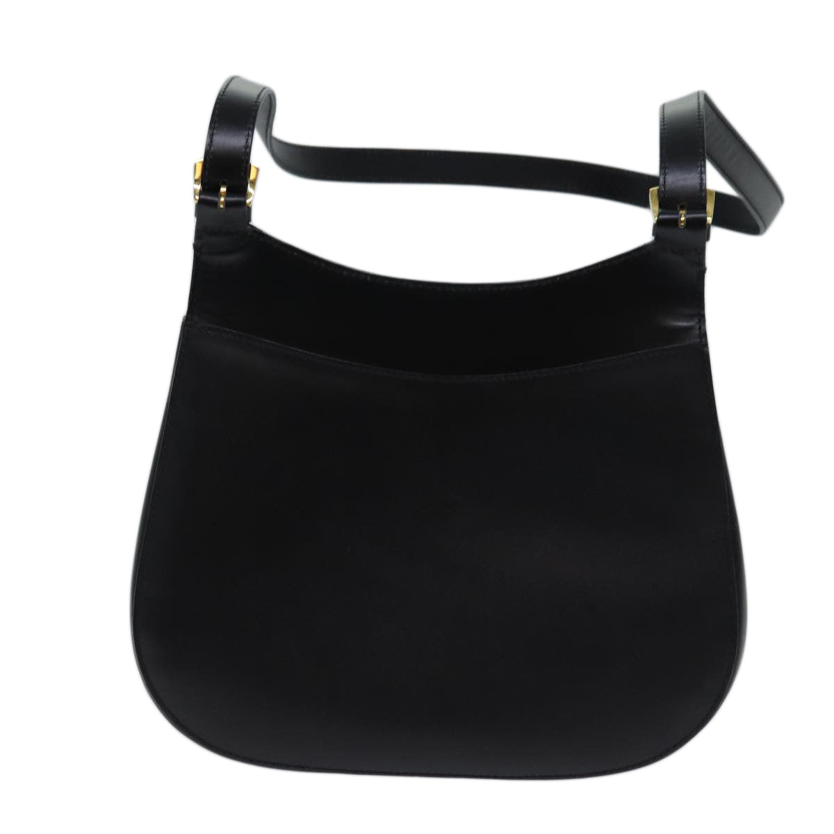 Luxury CELINE Shoulder Bag Leather Black 11965