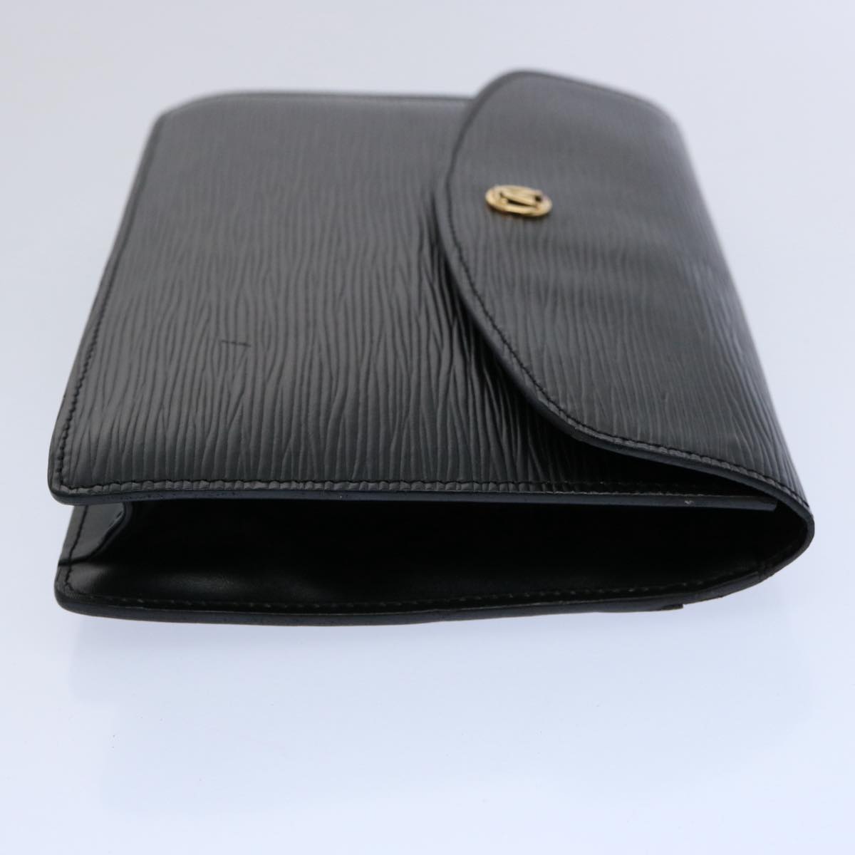 LOUIS VUITTON Epi Montaigne 23 Clutch Bag Black M52662 LV Auth yk9508
