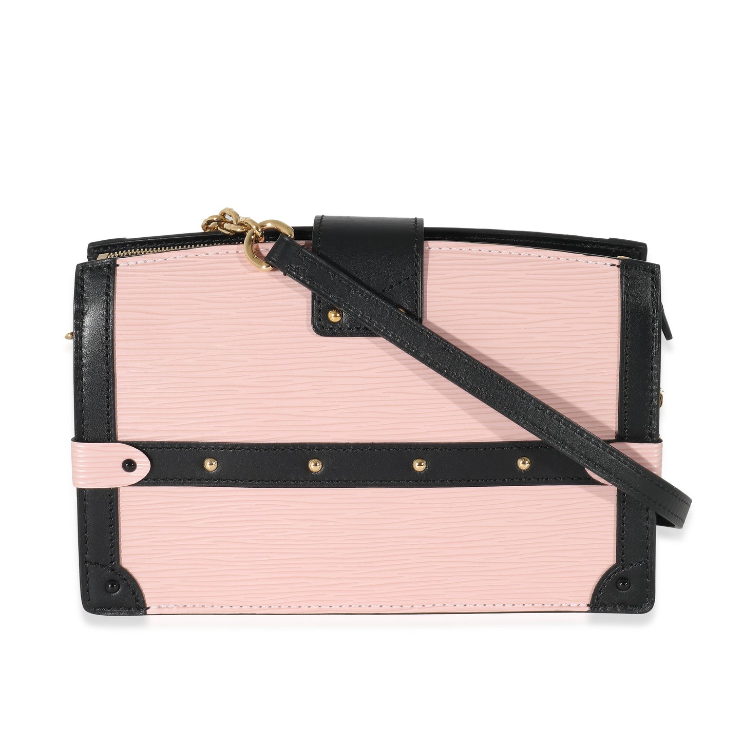 Louis Vuitton  Rose Ballerine Epi Leather Trunk Clutch Shoulder Bag