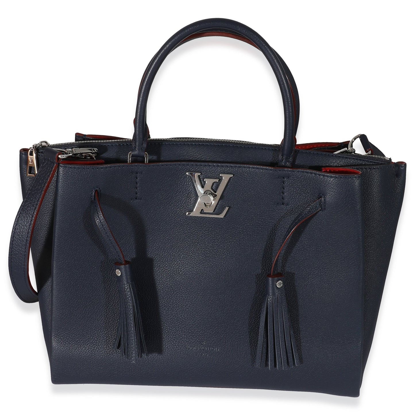 Louis Vuitton  Calfskin Marine Rouge Lockmeto Tote
