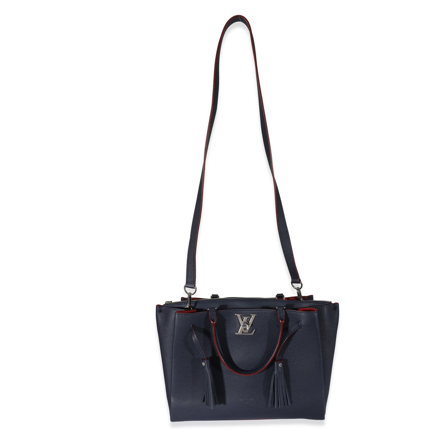 Louis Vuitton  Calfskin Marine Rouge Lockmeto Tote