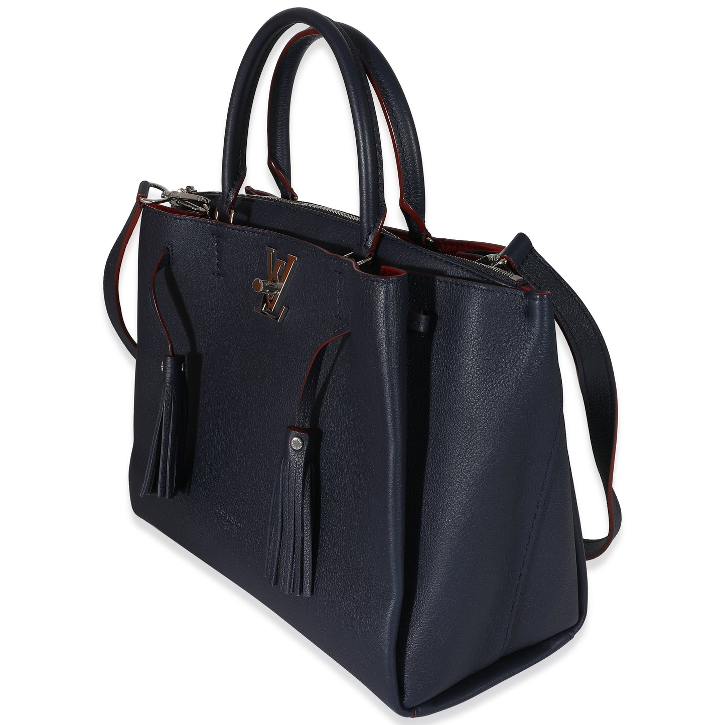 Louis Vuitton  Calfskin Marine Rouge Lockmeto Tote