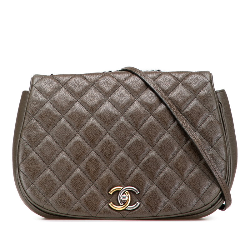 Chanel Coco Mark Matelasse Caviar Skin Shoulder Bag