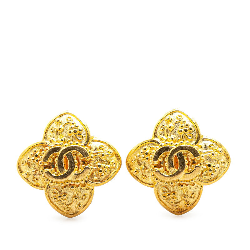 Chanel Coco Mark Clover Earrings